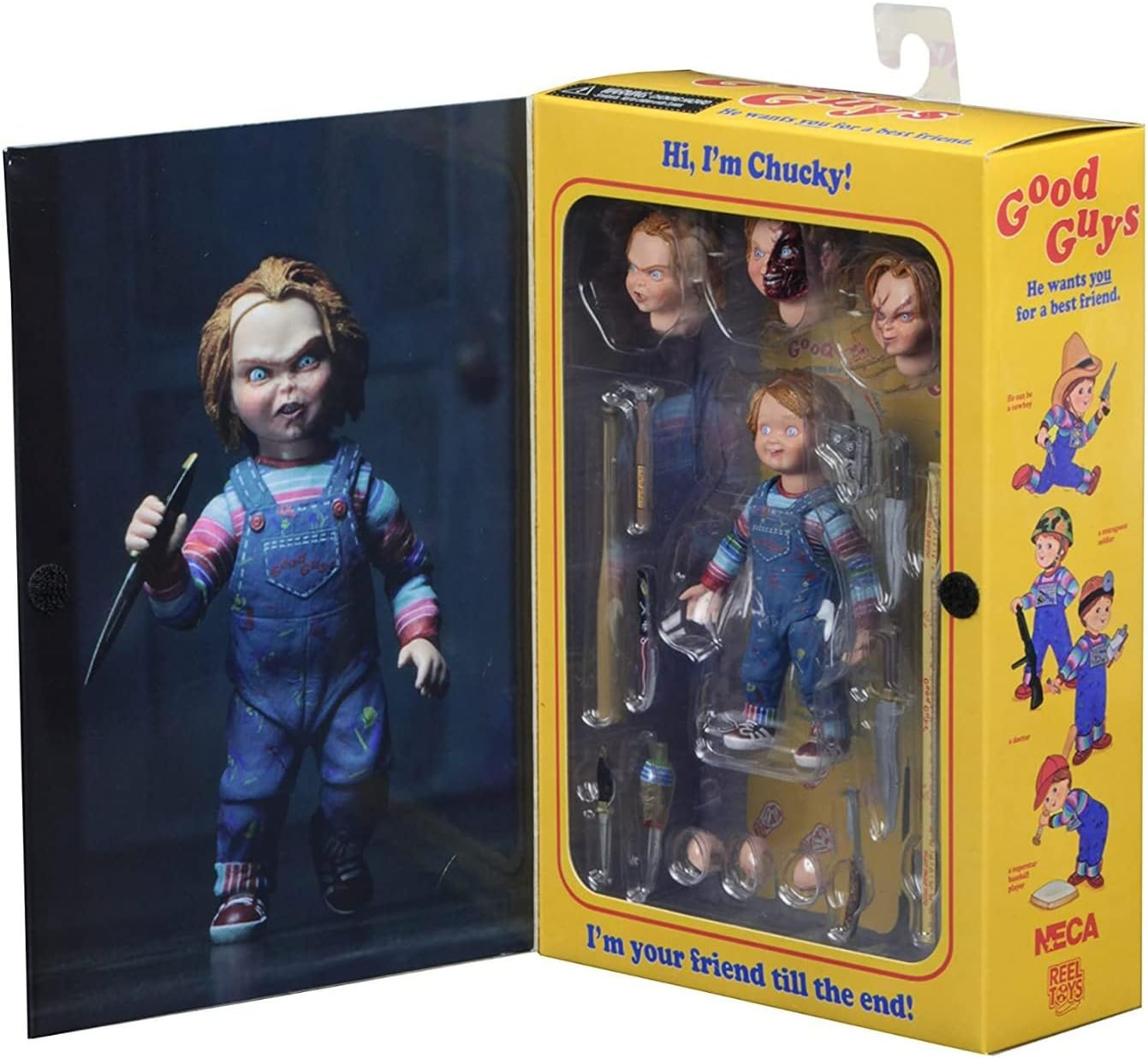 neca figura de acción de chucky en escala, 4 pulgadas neca figura de acción de chucky en escala, 4 pulgadas